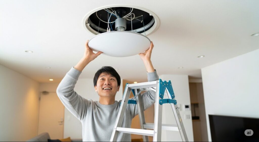 外れないアイリスオーヤマシーリングライトの解決策