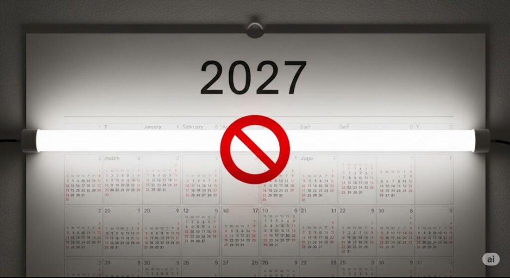 蛍光灯は2027年に禁止される?