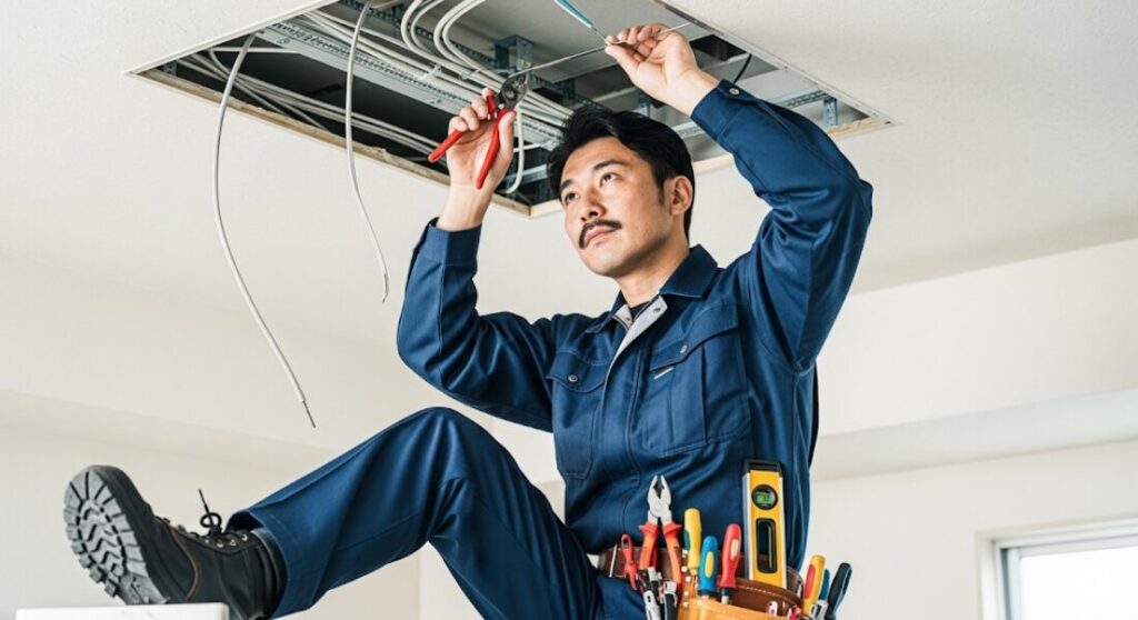 シーリングライトの配線むき出し状態の具体的な対処法