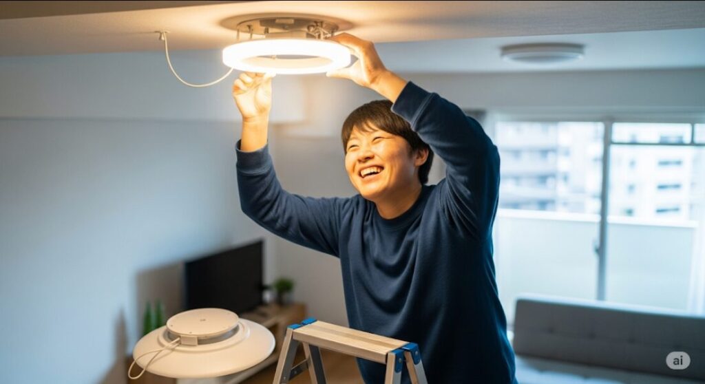 電球や本体の交換で明るさを改善