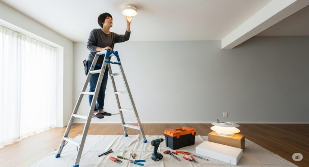 ダウンライトからシーリングライトへDIYする基礎知識