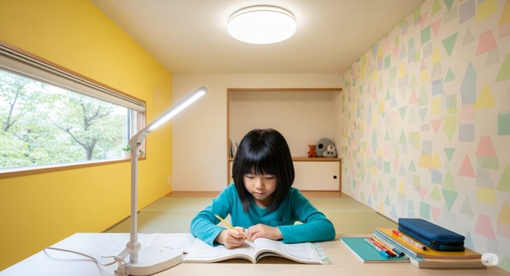 勉強に最適な子供部屋の照明はこれ