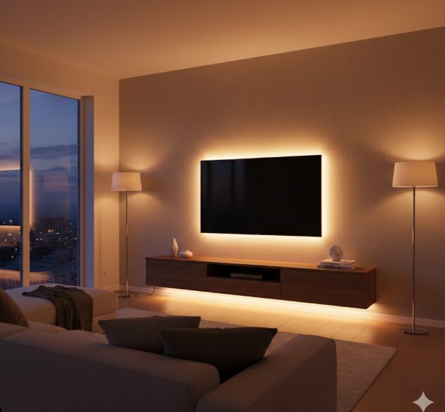 テレビボード間接照明のおしゃれな効果とメリット