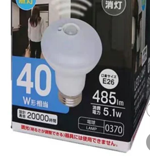 ダイソーLEDの記載