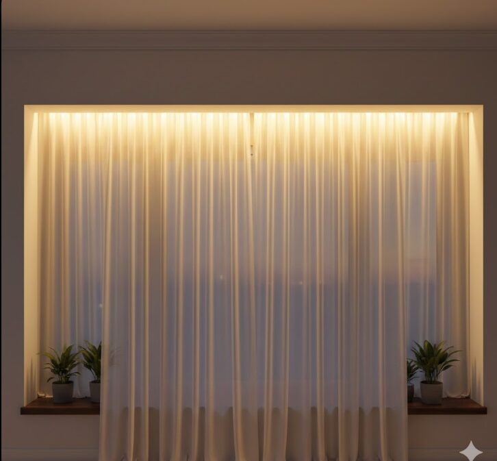 賃貸でも可能なカーテン間接照明の作り方
