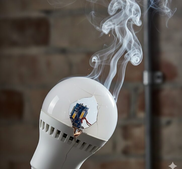 LED電球が眩しい際のマスキングテープNG対策