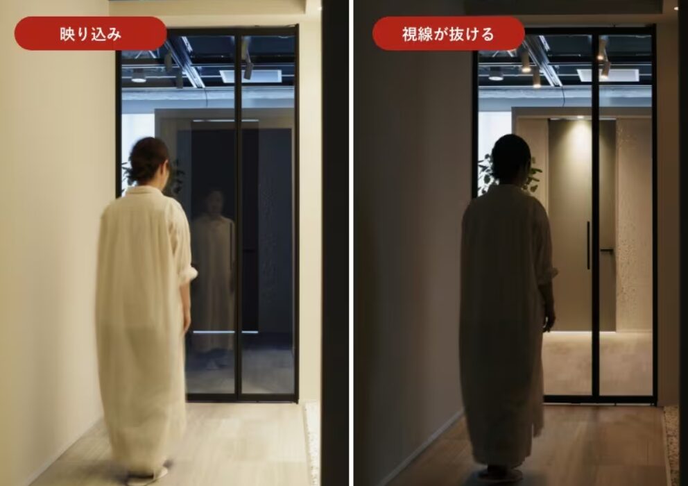 ガラスへの映り込み