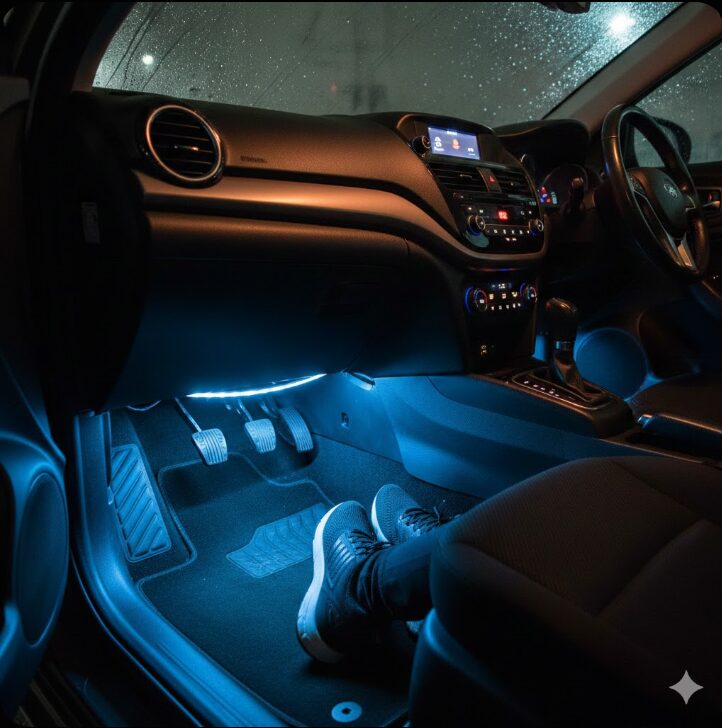 車のフットライトがダサい原因と高級感を出す正解